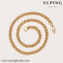 43937 xuping alibaba sitio web estilo simple de alta calidad aleación de cobre respetuoso del medio ambiente pesado 18 k collar de oro chian
